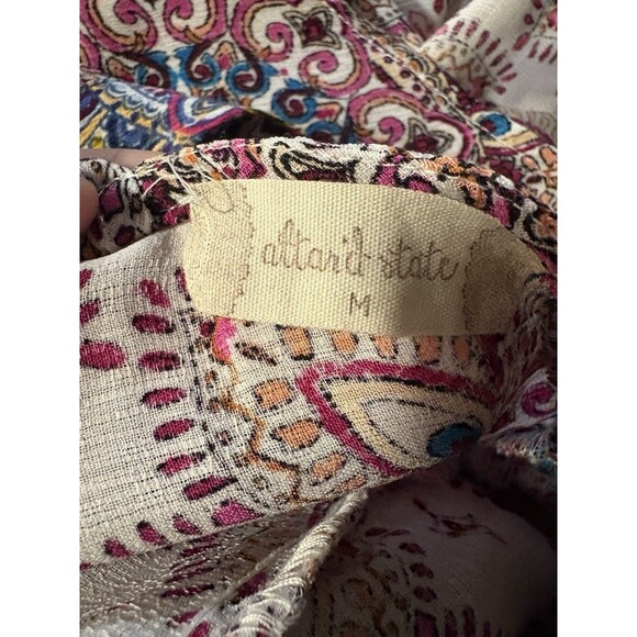 Altar'd State Maxi Dress Womens Medium Boho Floral Flutter Sleeve Festival Fairy - Picture 8 of 10